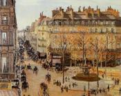 卡米耶 毕沙罗 : Rue Saint-Honore, Sun Effect, Afternoon